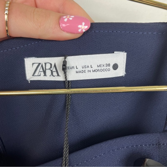 Zara Short Dress With Buttons NWT : Navy Blue - Picture 6 of 13